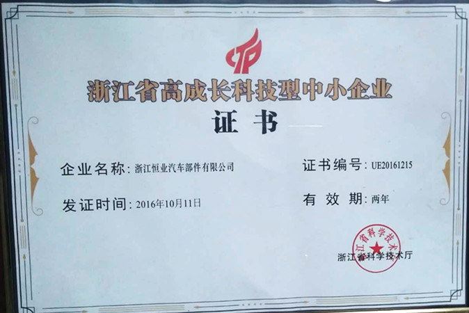 浙江高成長(zhǎng)科技型企業(yè)